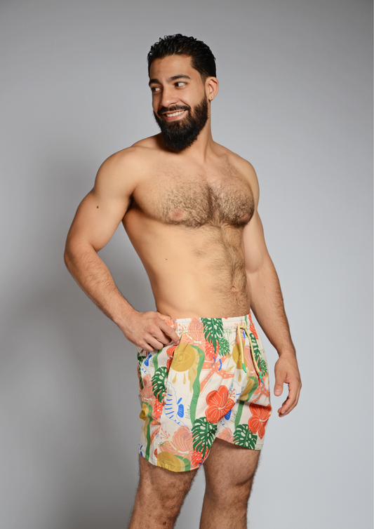 Men's Swimsuit Shorts - JUNGLE