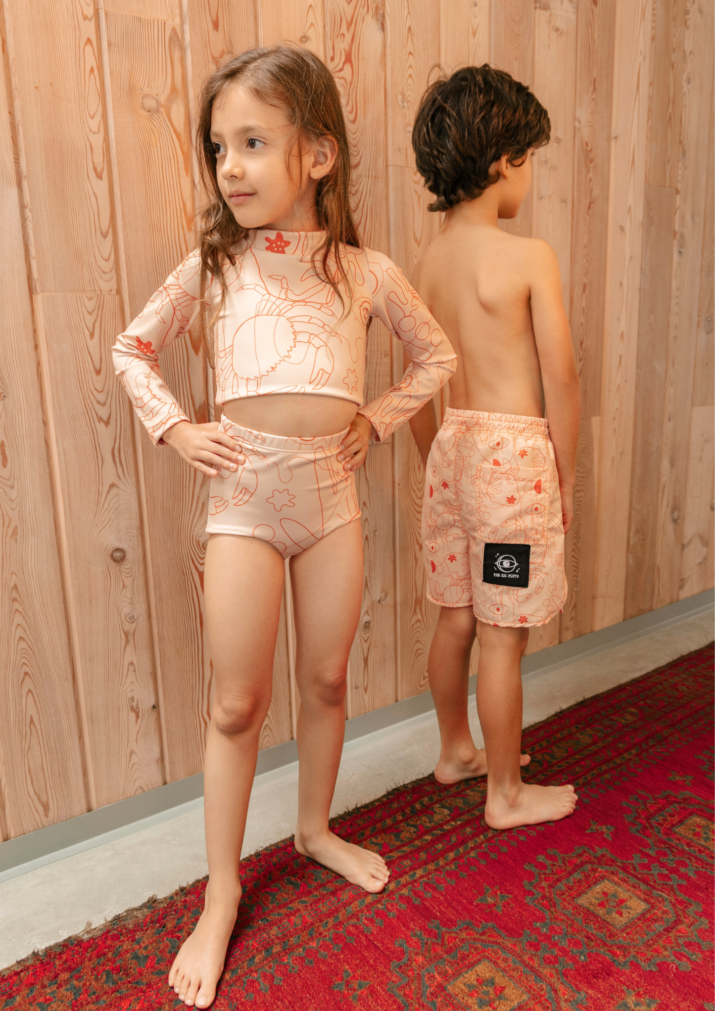 PEACH SAND / RASHGUARD BATHINGSUIT