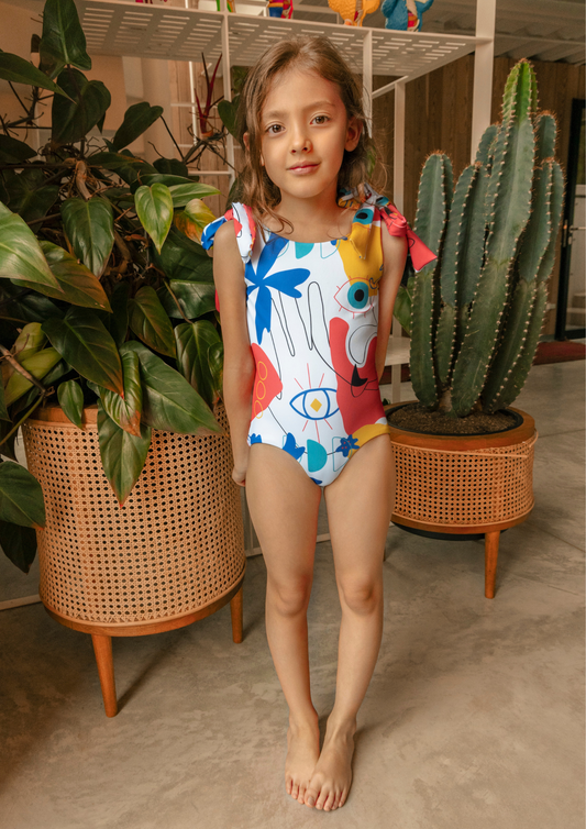 WHITE MOON / ONE PIECE BATHINGSUIT