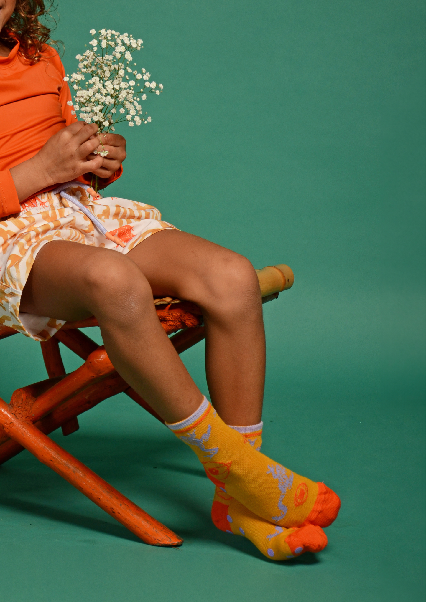 The Big Pluto Socks Orange