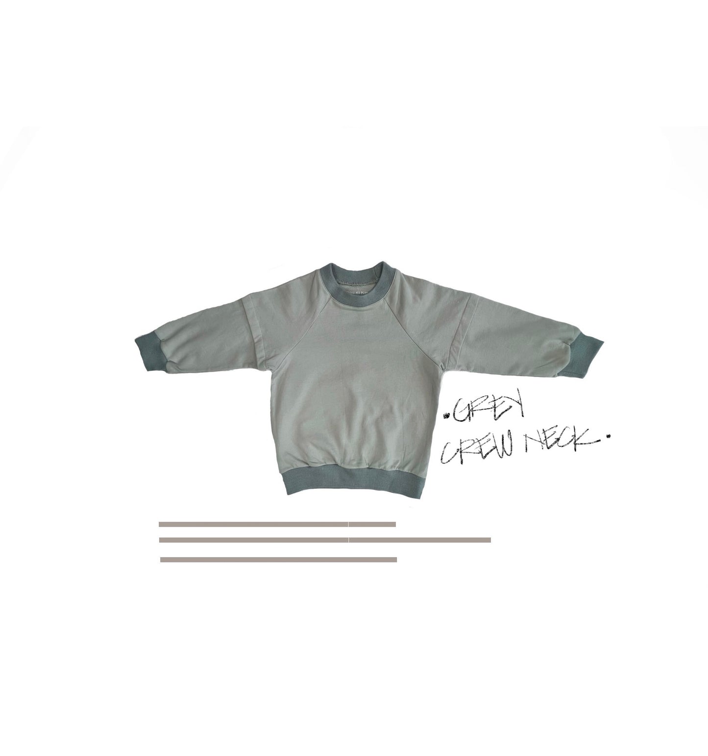 GREY CREW NECK SWEATER