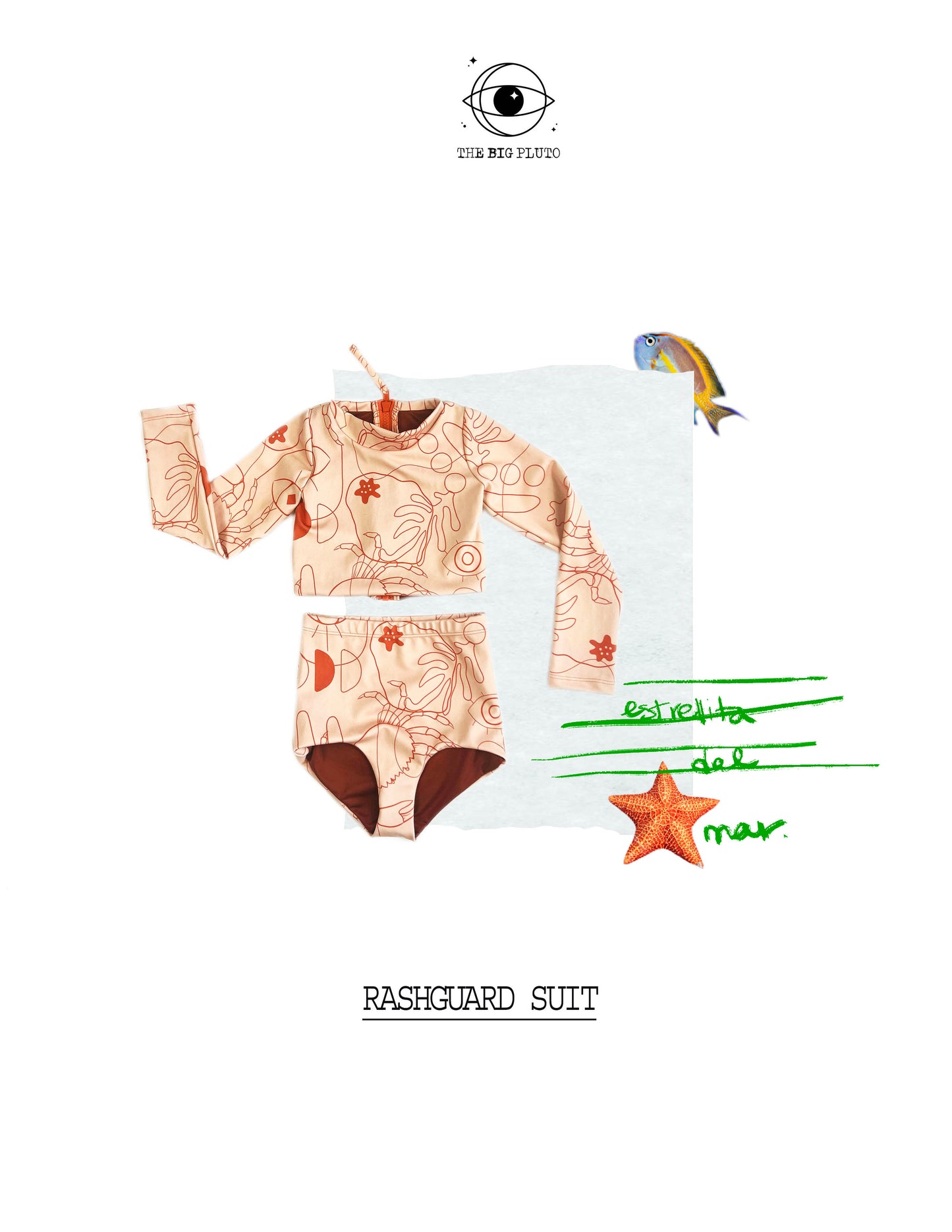 PEACH SAND / RASHGUARD BATHINGSUIT