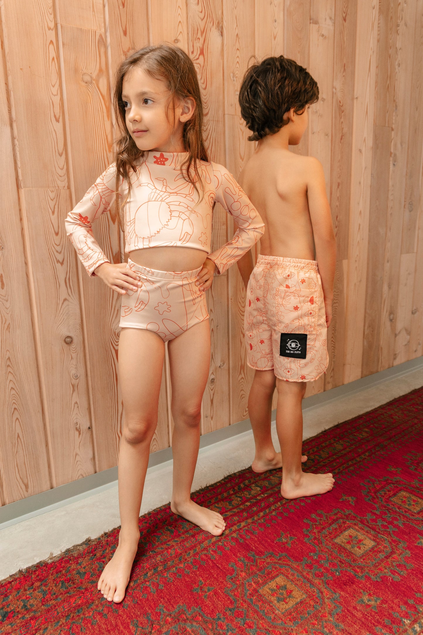 PEACH SAND / RASHGUARD BATHINGSUIT