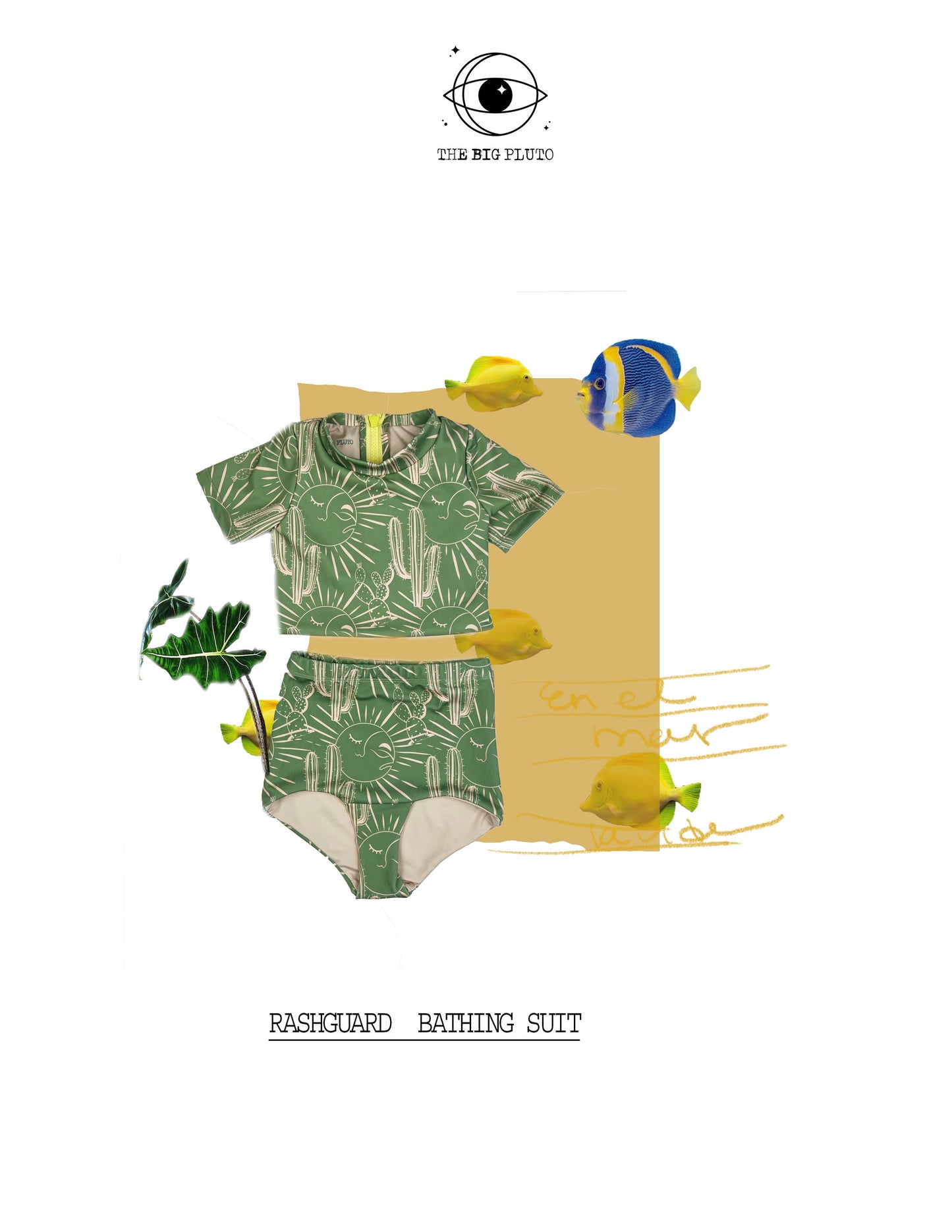 GREEN DESIERTO / RASHGUARD BATHINGSUIT