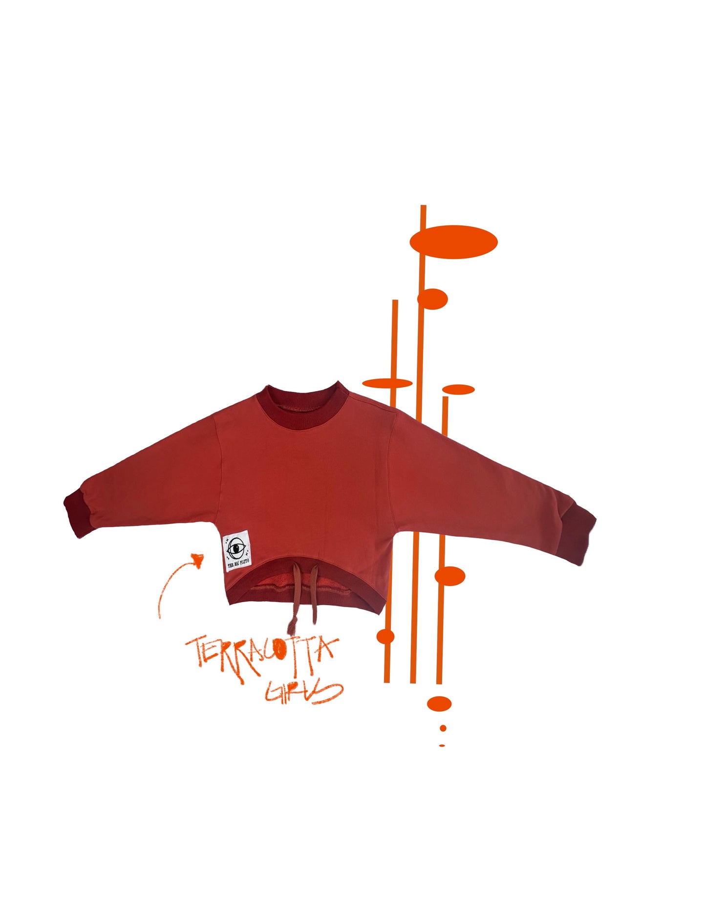 VINTAGE-WASHED TERRA CROPPED SWEATER
