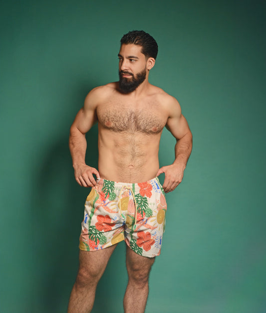 Men's Swimsuit Shorts - JUNGLE